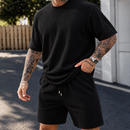 CONJUNTO GRIFFO CAPRI™ — Camiseta + Short. Textura que transforma o básico.