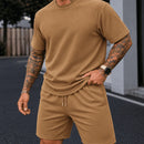 CONJUNTO GRIFFO CAPRI™ — Camiseta + Short. Textura que transforma o básico.